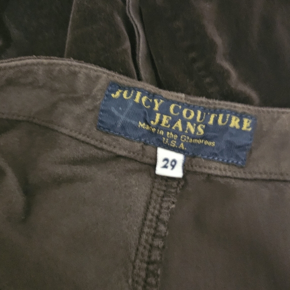 Juicy Couture Chocolate Velvet Trousers - Picture 3 of 3